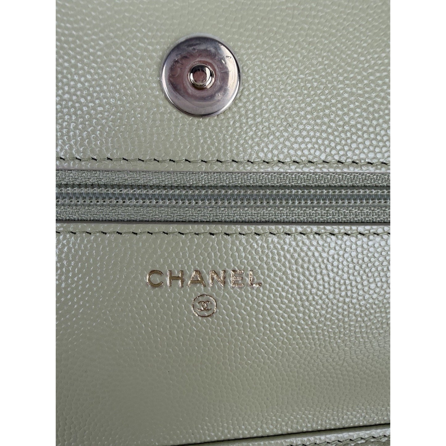Chanel Wallet on Chain Bag in Green-Sage Caviar Quilted Leather 2020 R-1
