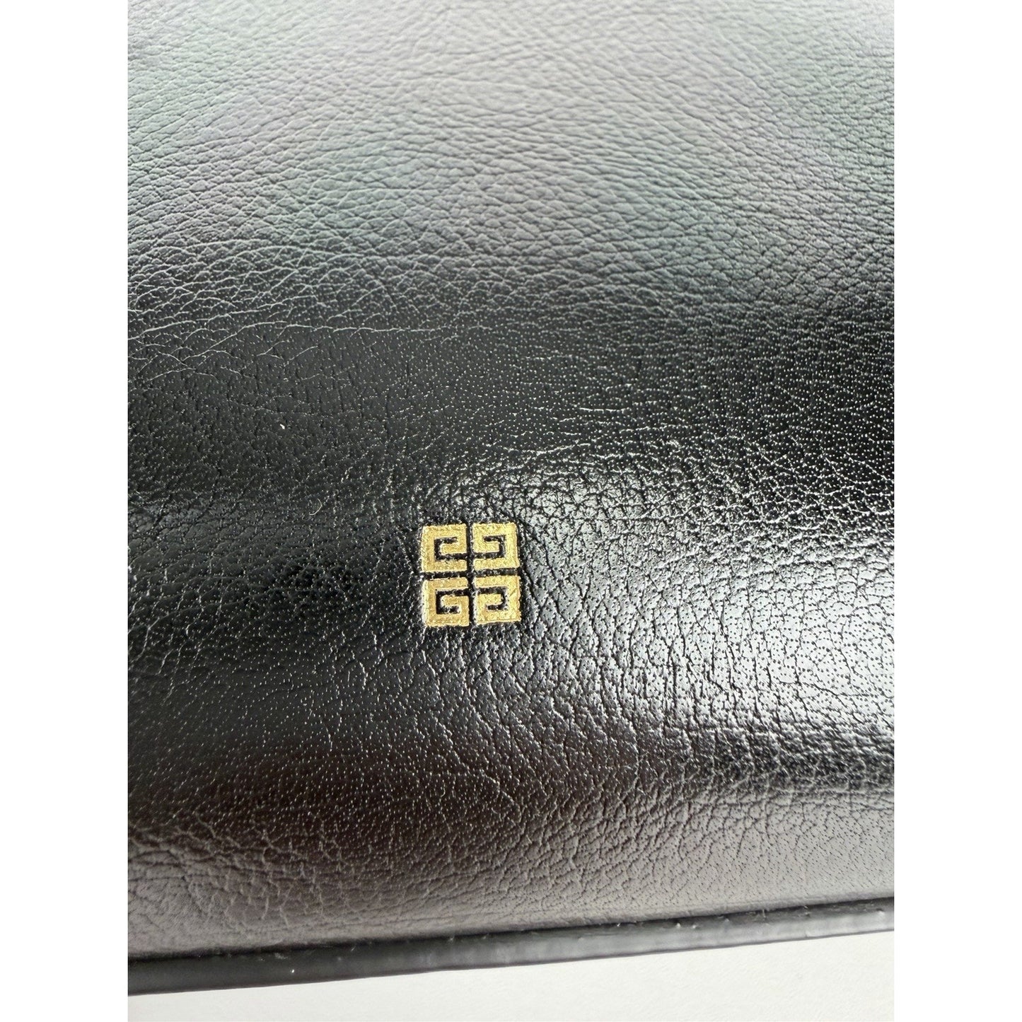 Givenchy Nano Antigona Cube Top Handle Bag in Black Shiny Leather