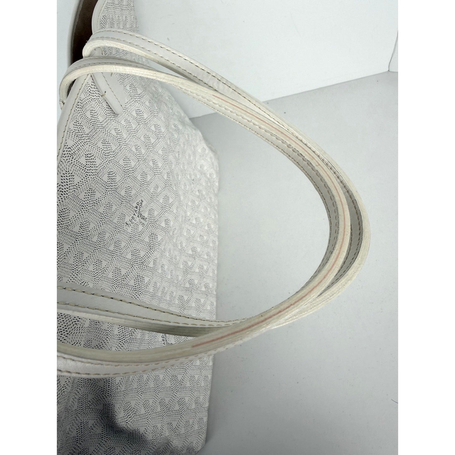 Goyard Saint Louis PM Tote Bag in White Goayrdine Coated Canvas B-2