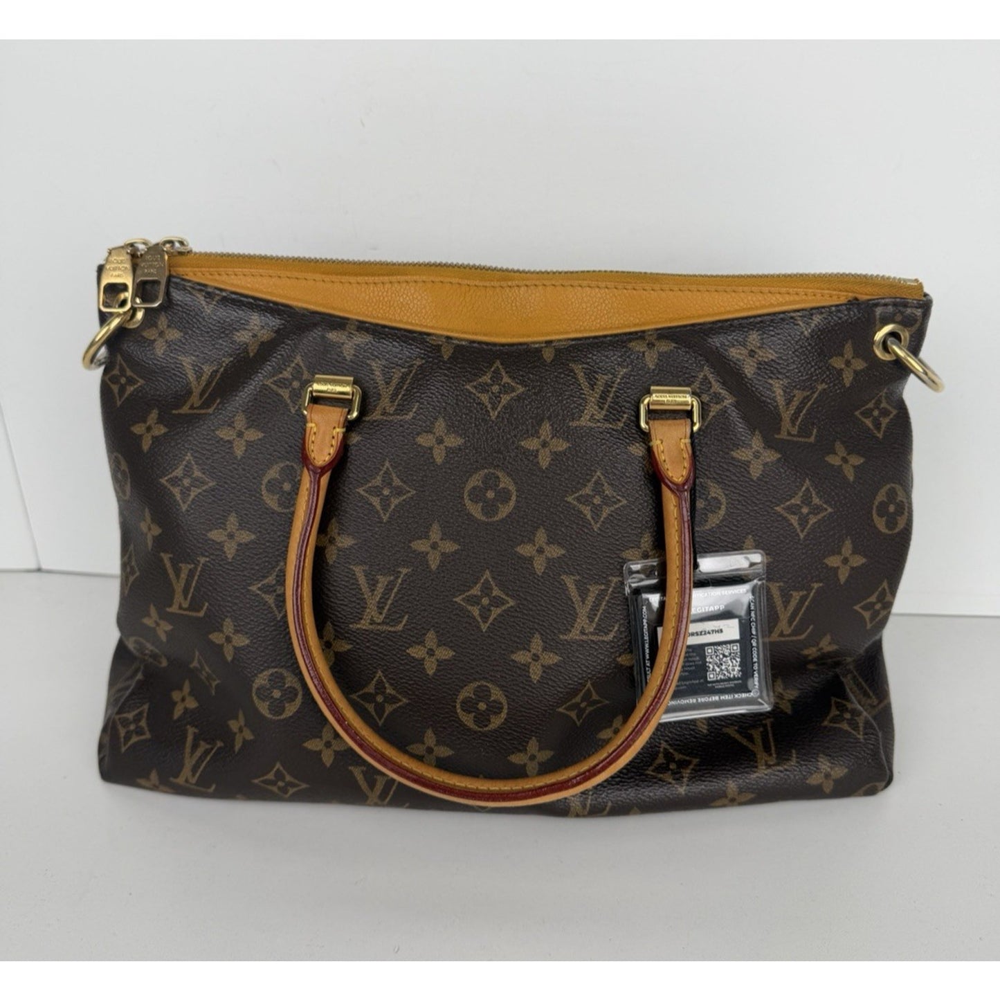 Louis Vuitton Pallas Top Handle Bag MM in LV Monogram Coated Canvas 2014 S-20