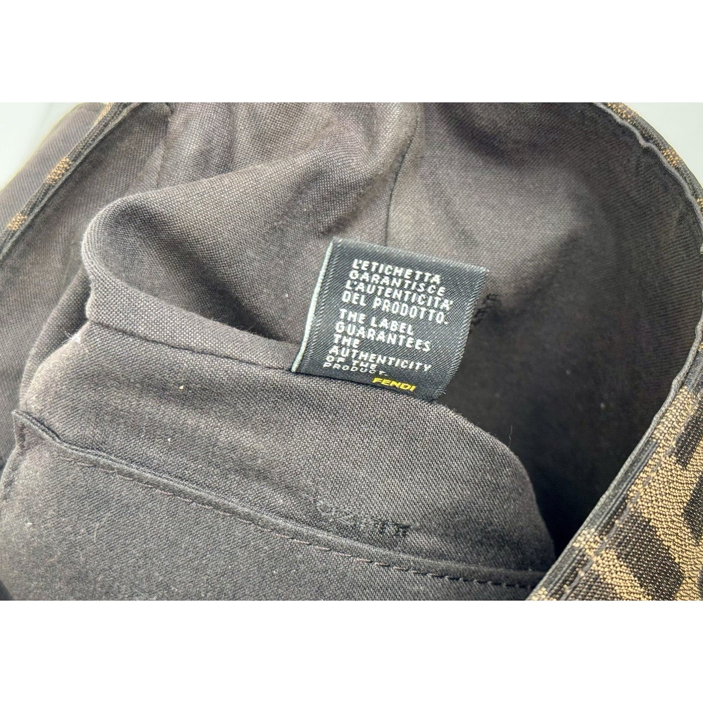 Fendi Tobacco Zucca Canvas Flap Crossbody Bag with Gold Hardware D-1