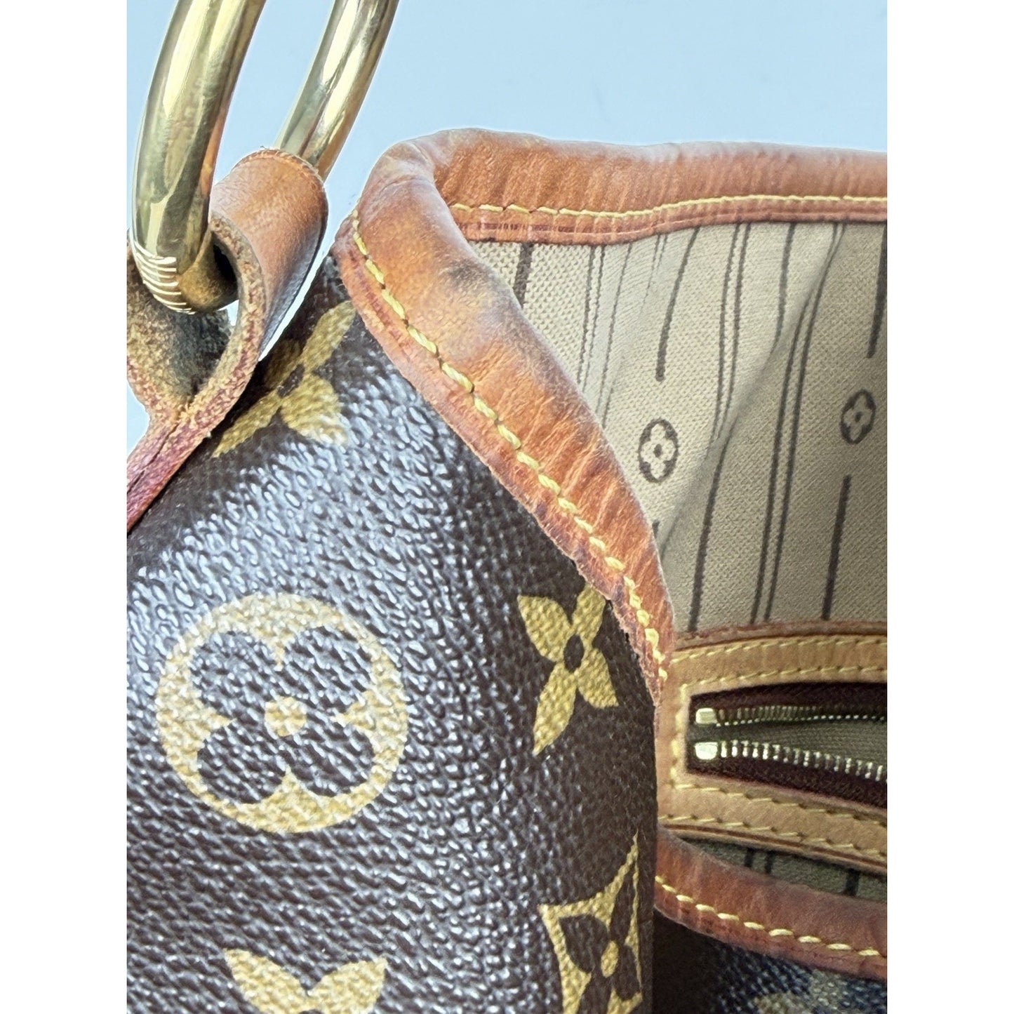 Louis Vuitton Delightful Hobo Shoulder Bag MM Brown LV Monogram Canvas 2011 S-03