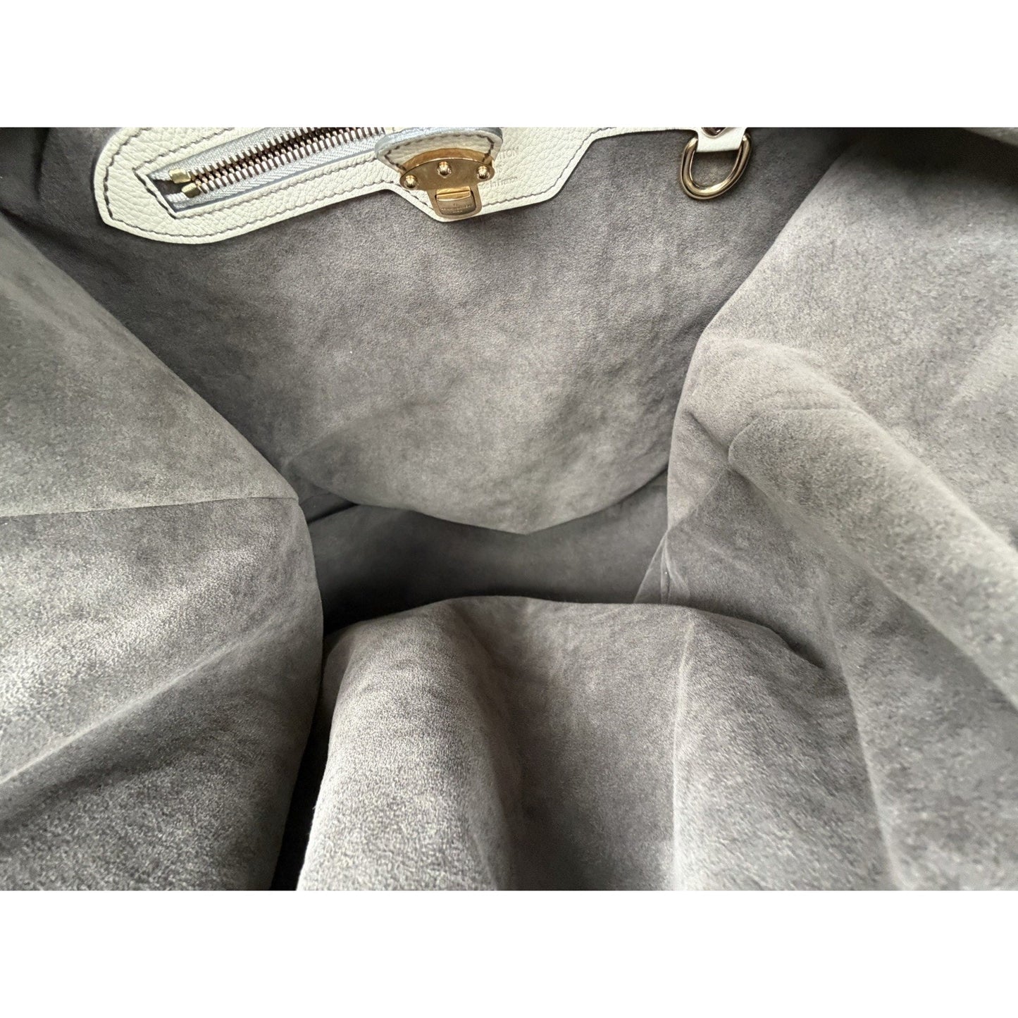 Louis Vuitton Mahina Hobo XL Bag in Ivory Calfskin Leather 2007 S