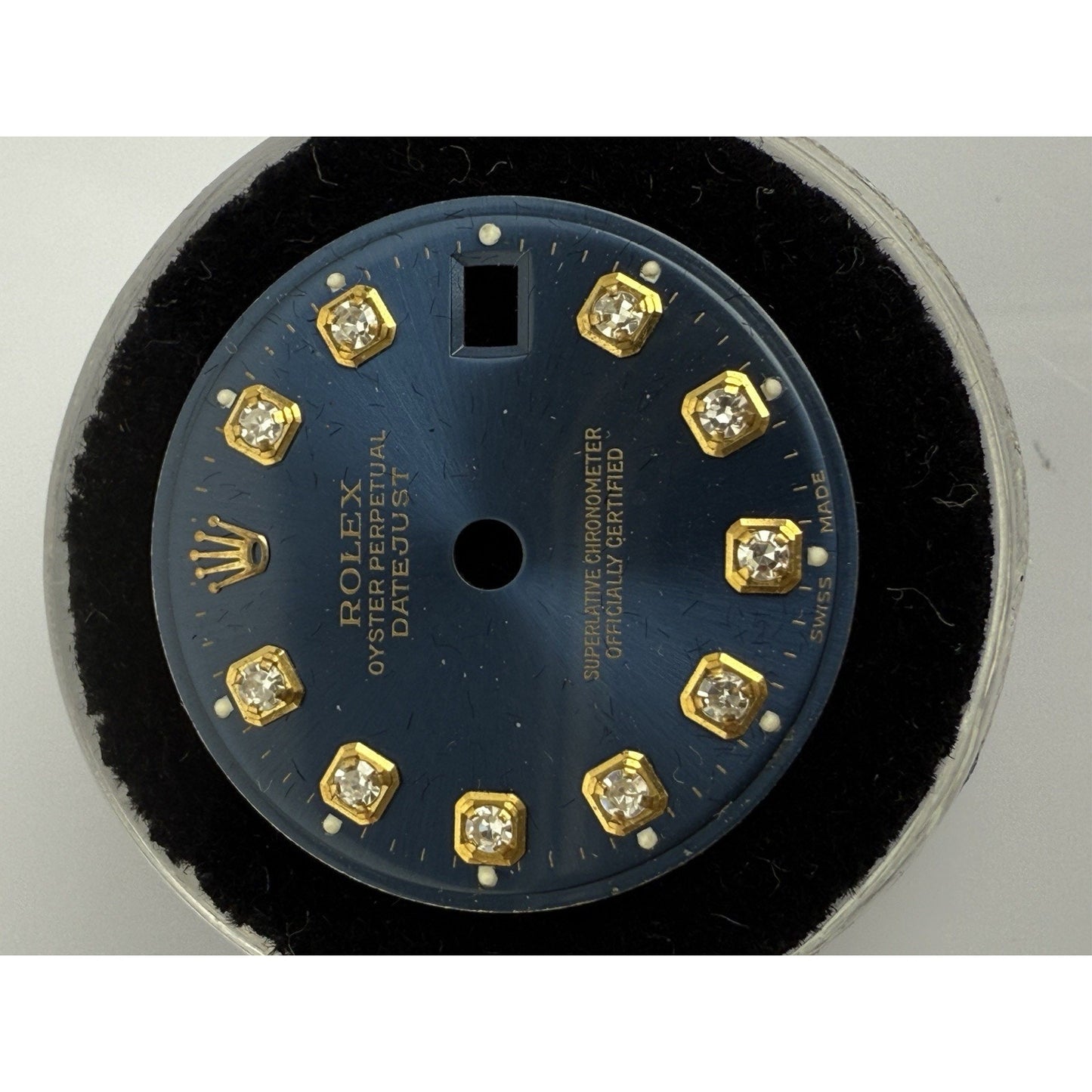 Rolex Mens Datejust Custom Blue MOP Diamond Dial For Models 16013 16233 116233