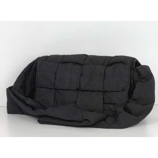 Bottega Veneta Nylon Intrecciato Padded Tech Cassette Bag in Black S07