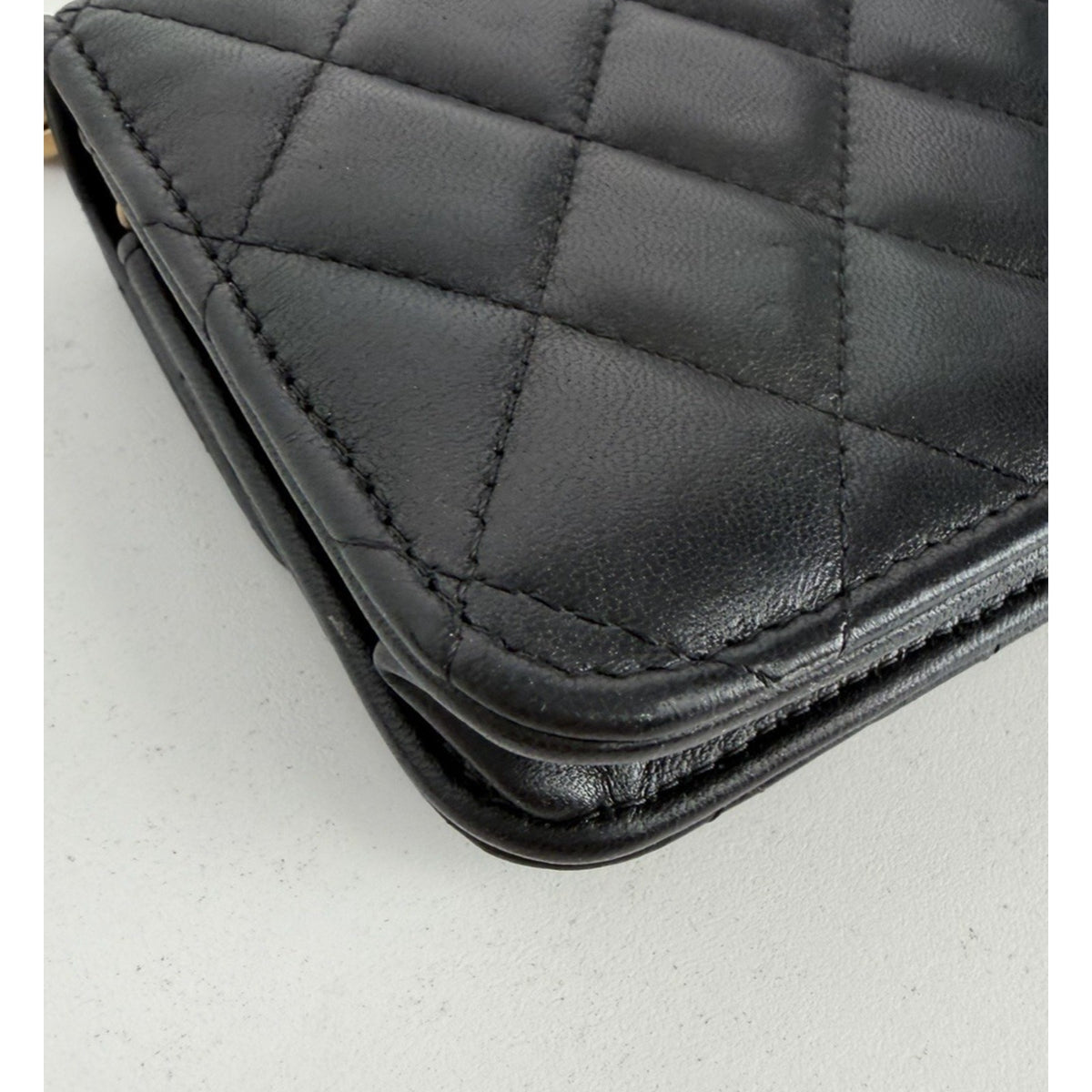 Chanel Dynasty Flap Phone Holder Bag in Black Leather with Gold-Tone HW 2019 D5