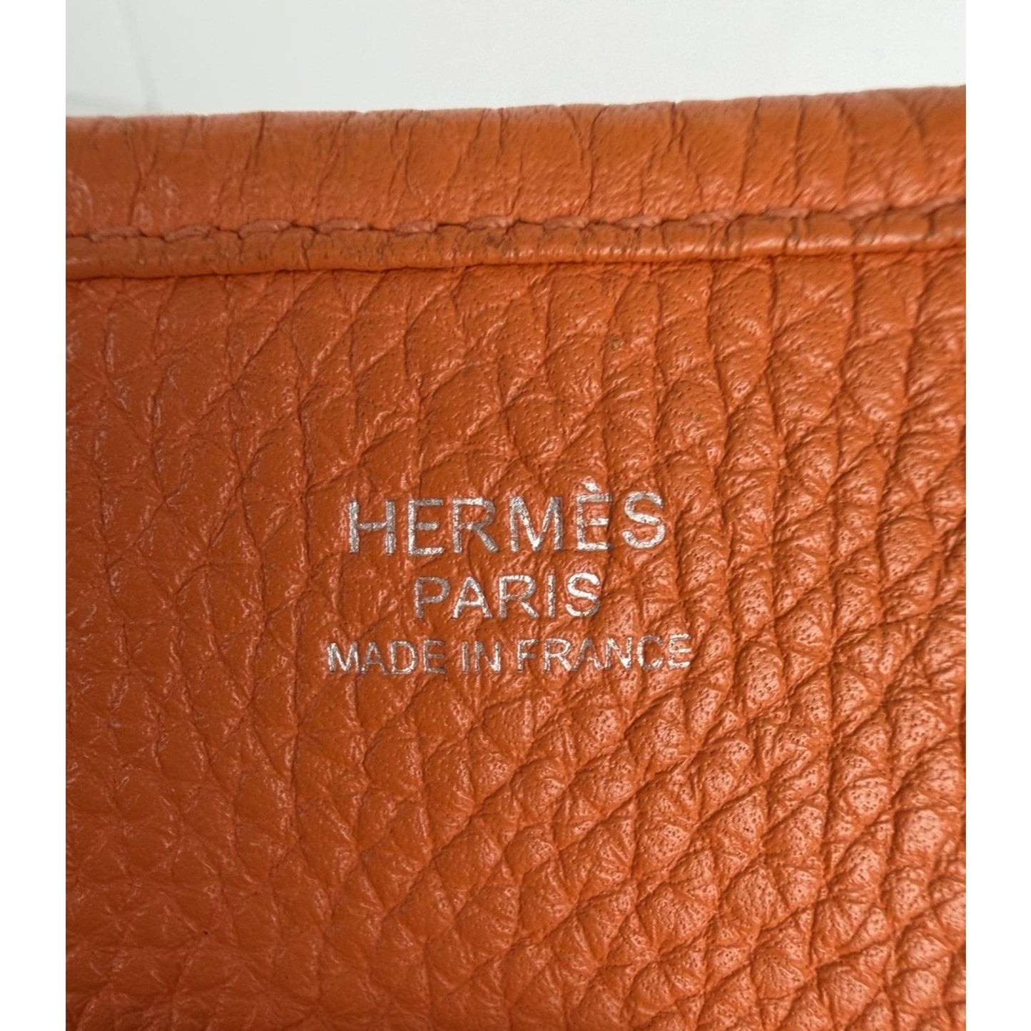 Hermes Evelyne III Crossbody Bag 29 Orange Taurillon Clemence Leather R-1 2010