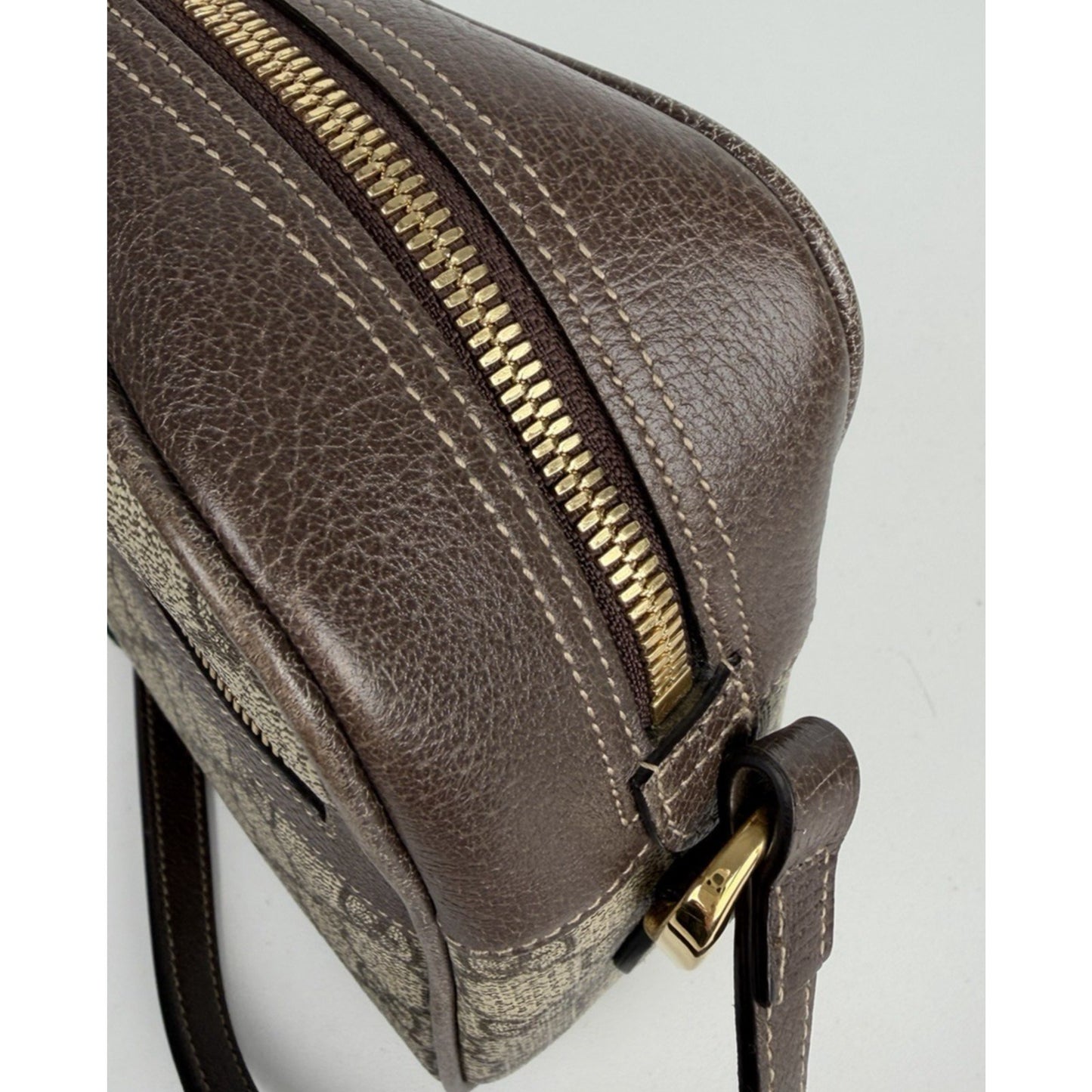 Gucci Ophidia Supreme Monogram Small Shoulder Bag Brown S06
