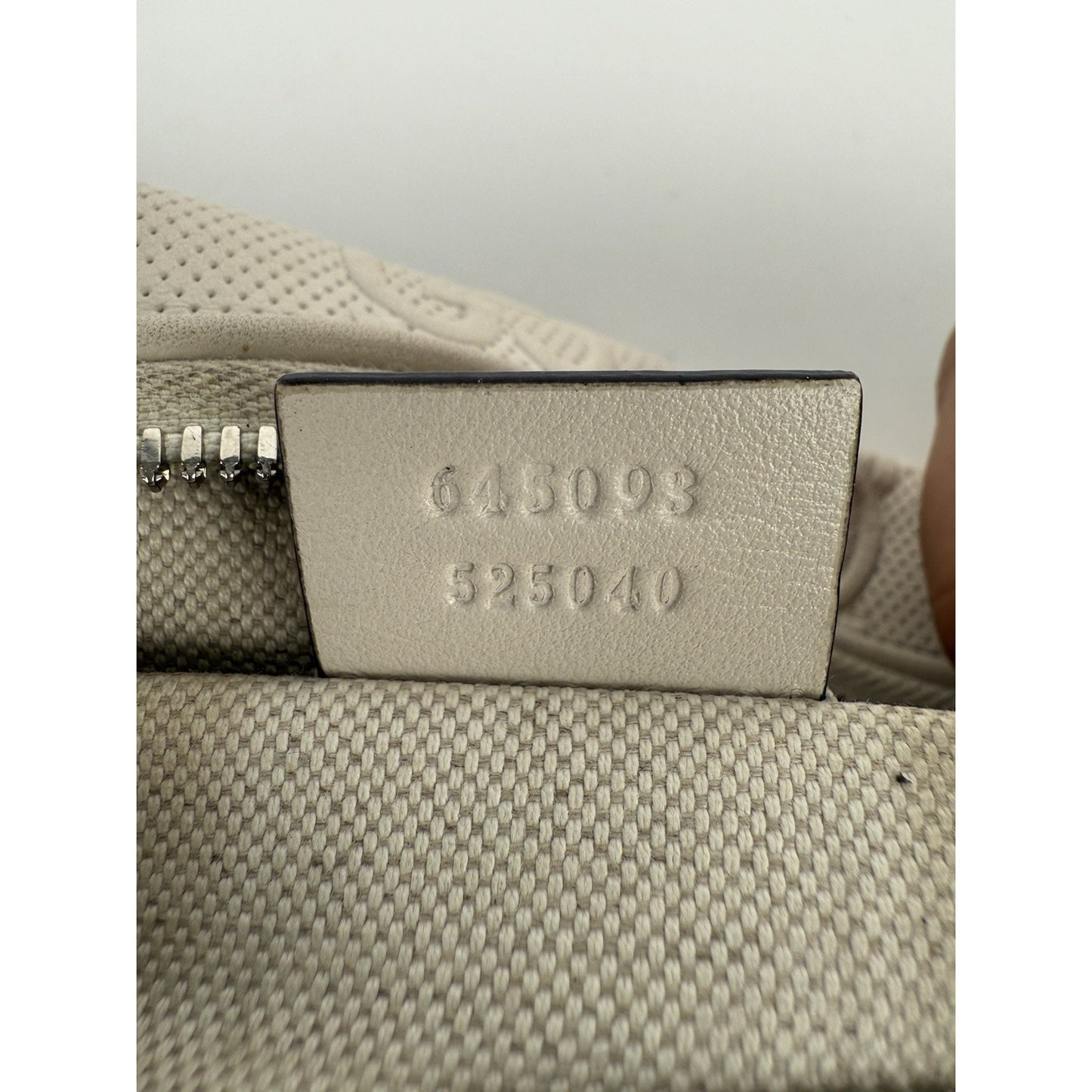 GUCCI GG Tennis Embossed Pocket Belt Bag Cream