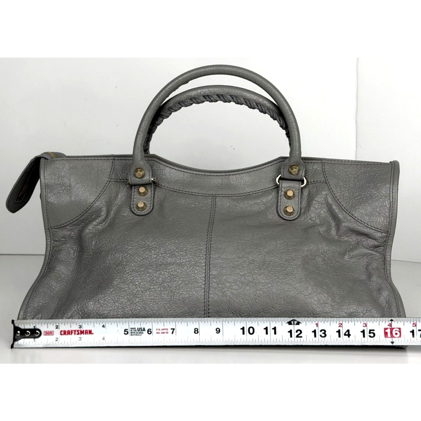 Balenciaga Agneau Lambskin Giant 12 Part Time Shoulder Bag in Gray B5
