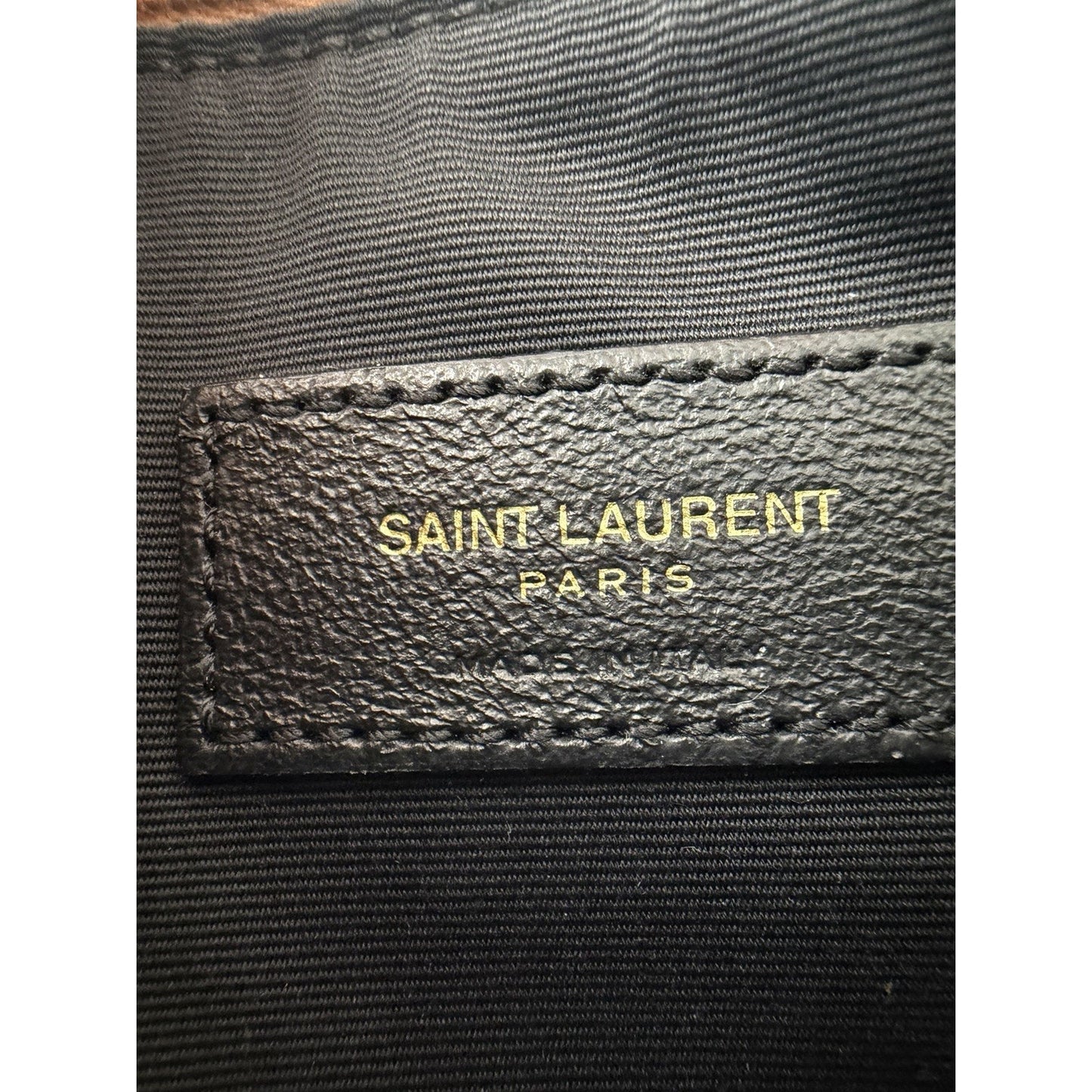 Saint Laurent Jamie Large Pochon Shoulder Bag in Brown Suede Gold HW E5