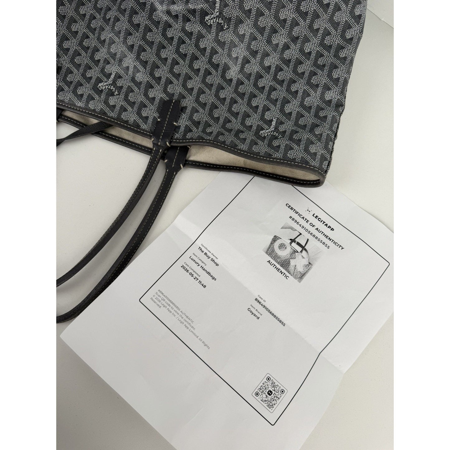 Goyard Saint Louis Tote Bag PM in Grey Goyardine Coated Canvas B-4