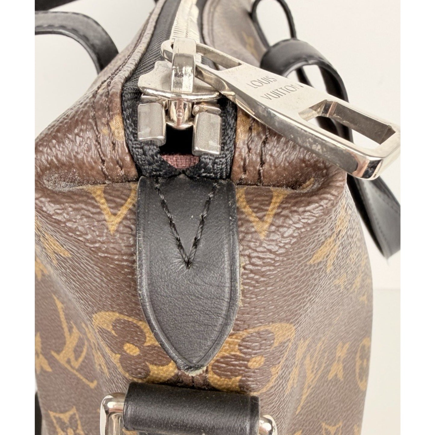 Louis Vuitton Kitan Tote Bag Monogram Macassar Coated Brown Canvas 2014 S