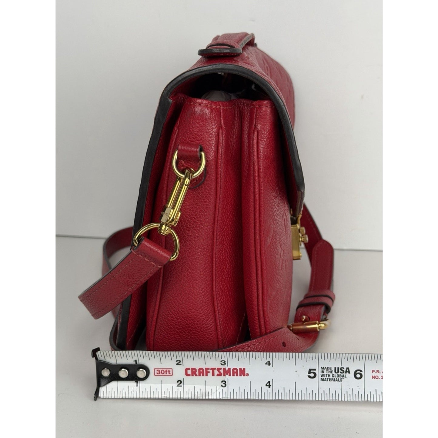 Louis Vuitton Pochette Metis Shoulder Bag Red Monogram Empreinte Leather 2018 B5