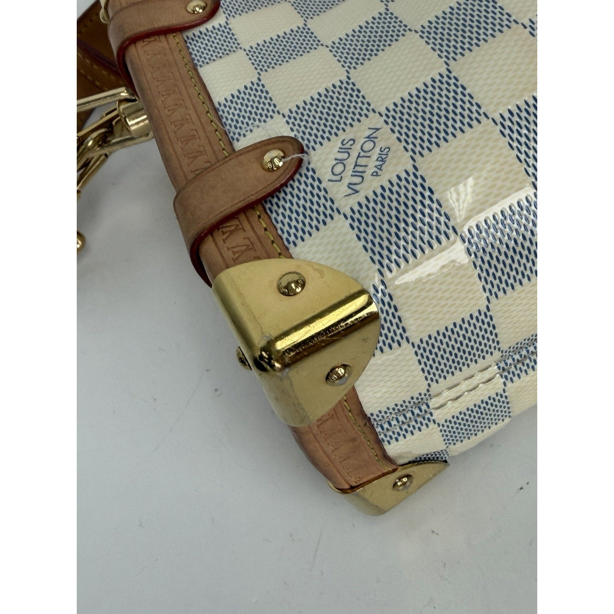 Louis Vuitton Side Trunk MM in Damier Vernis Calfskin Patent Leather NFC D2