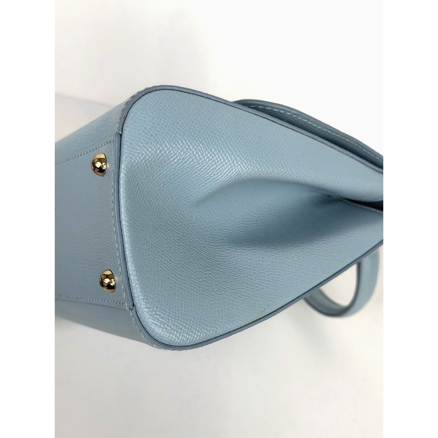 Dolce & Gabbana Sicily Bag Medium in Light Blue Leather Handbag C-1