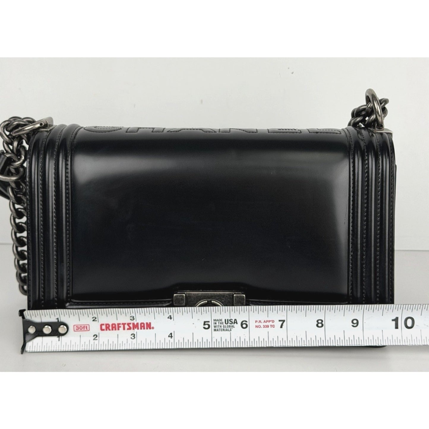 Chanel Reverso Boy Bag Medium in Black Calfskin Leather 2015-2016 B6