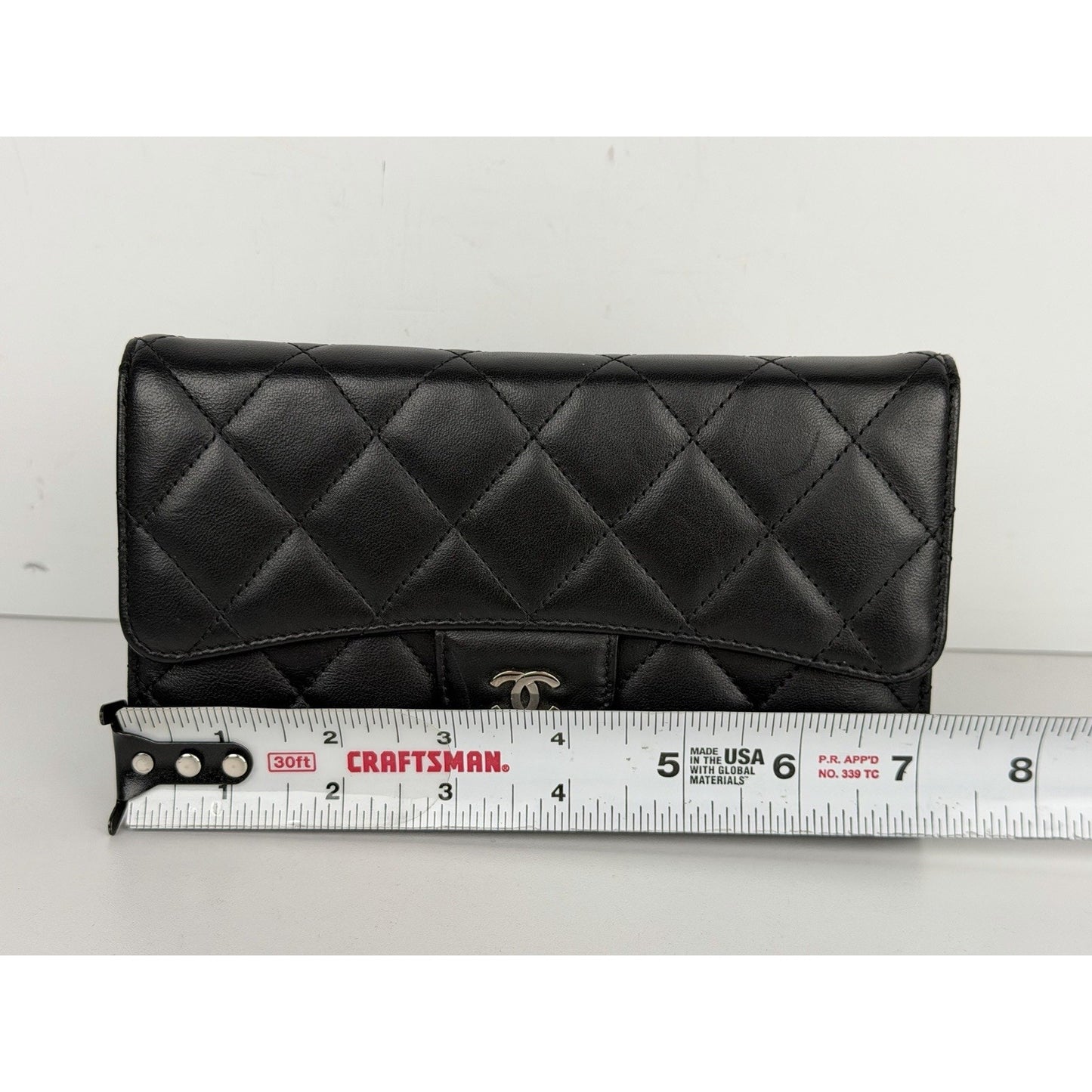 CHANEL Quilted Large Gusset Trifold Flap Wallet Black Leather (2012-2013)