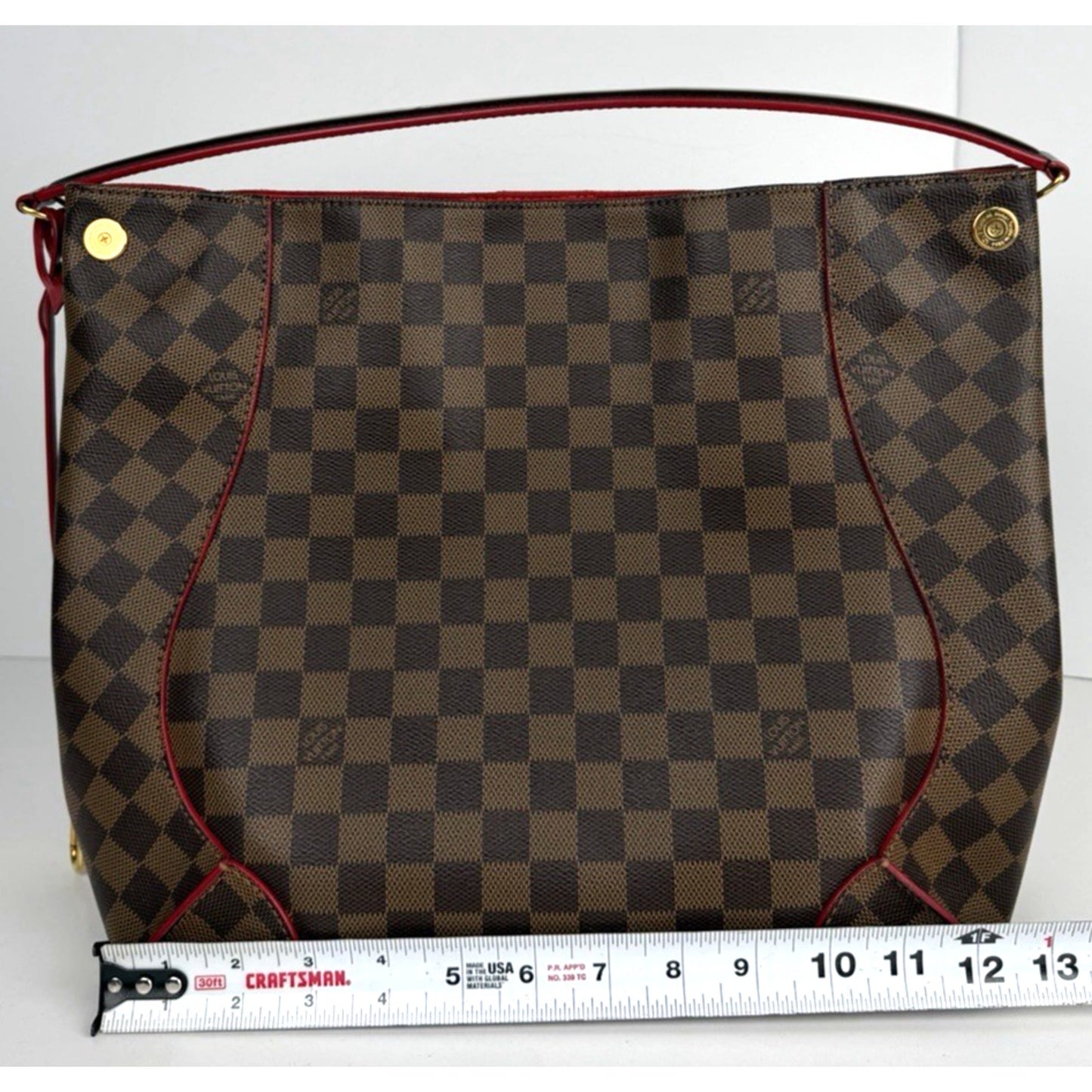 Louis Vuitton Caissa Hobo Bag in Damier Ebene Coated Canvas 2015 D6