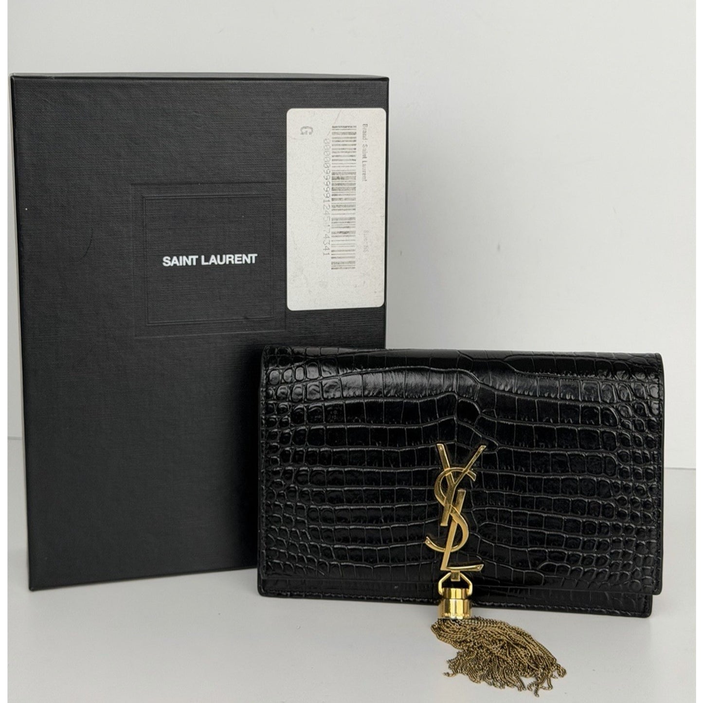 Saint Laurent Kate Shoulder Bag Small Tassel in Black Leather C3