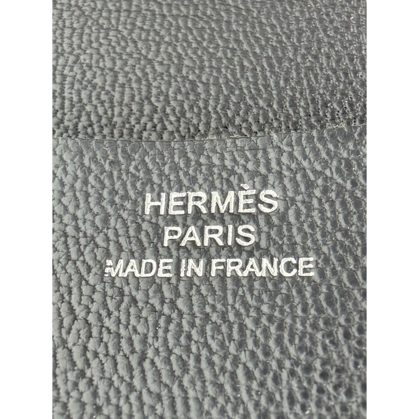 Hermes Simple GM Agenda Cover in Black Grained Leather 2015