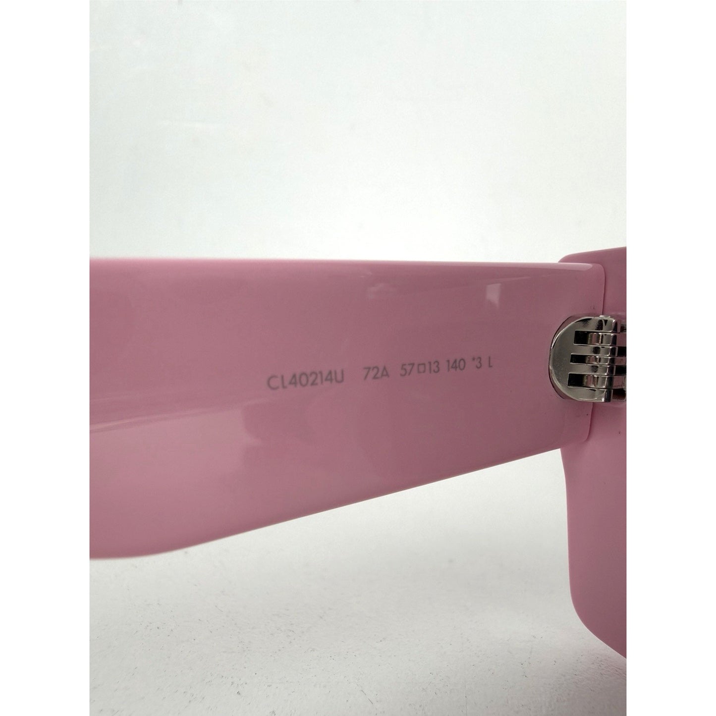 Celine Monochroms Rectangular Sunglasses in Glossy Pink Acetate Frame