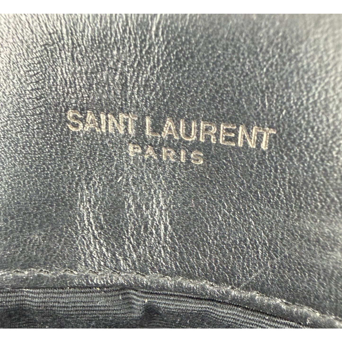 Saint Laurent Loulou Shoulder Bag Medium in Black Quilted Chevron Leather B-1