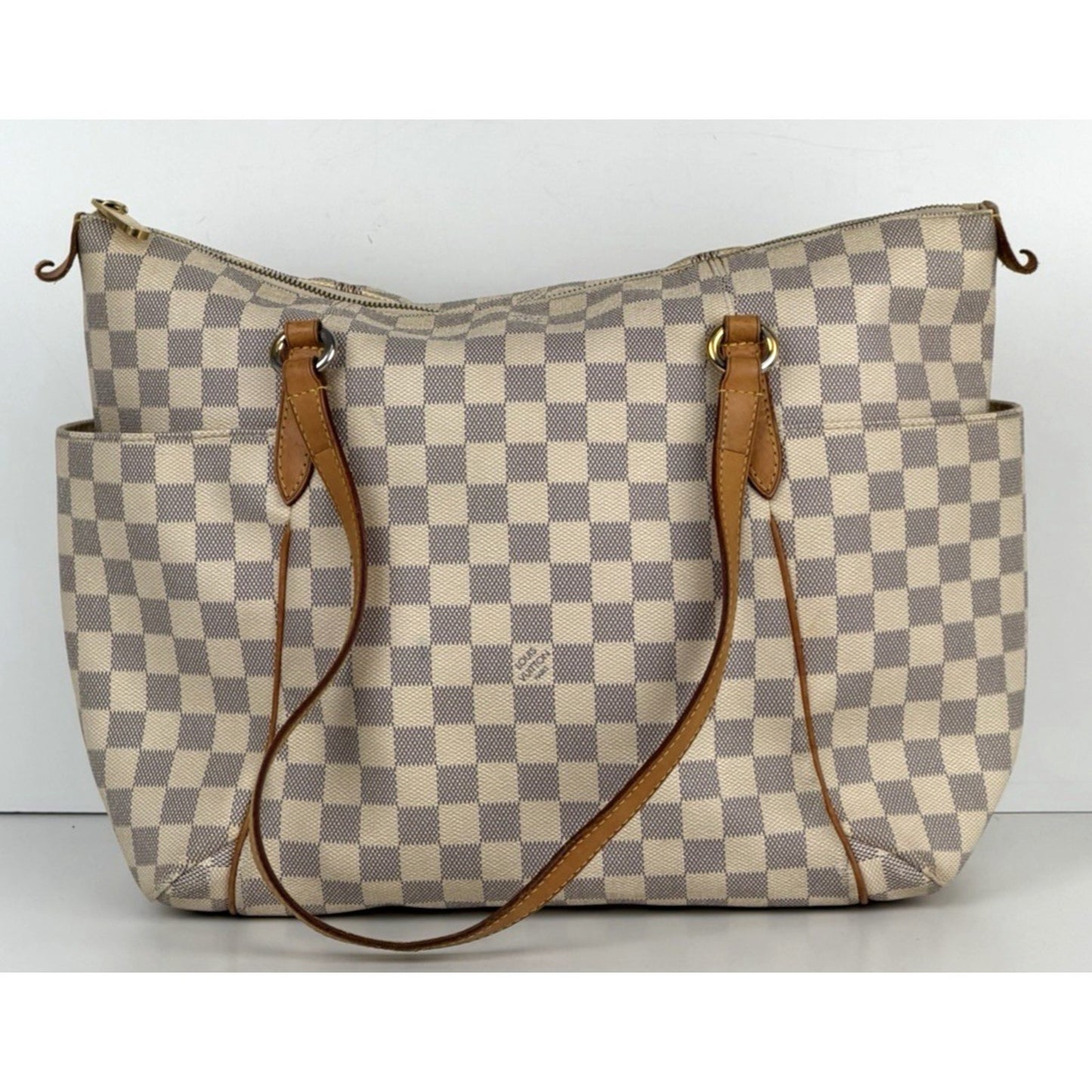 Louis Vuitton Totally MM Tote Bag in Damier Azur Coated Canvas 2013 S
