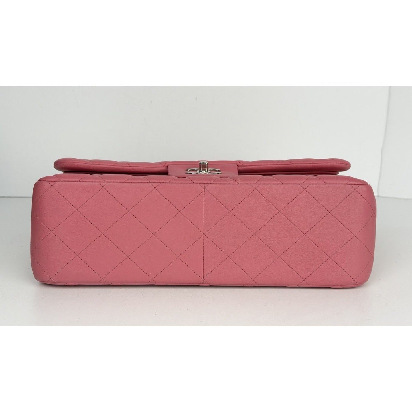 Chanel Jumbo Classic Double Flap Bag Pink Quilted Lambskin Leather 2013-2014 R1