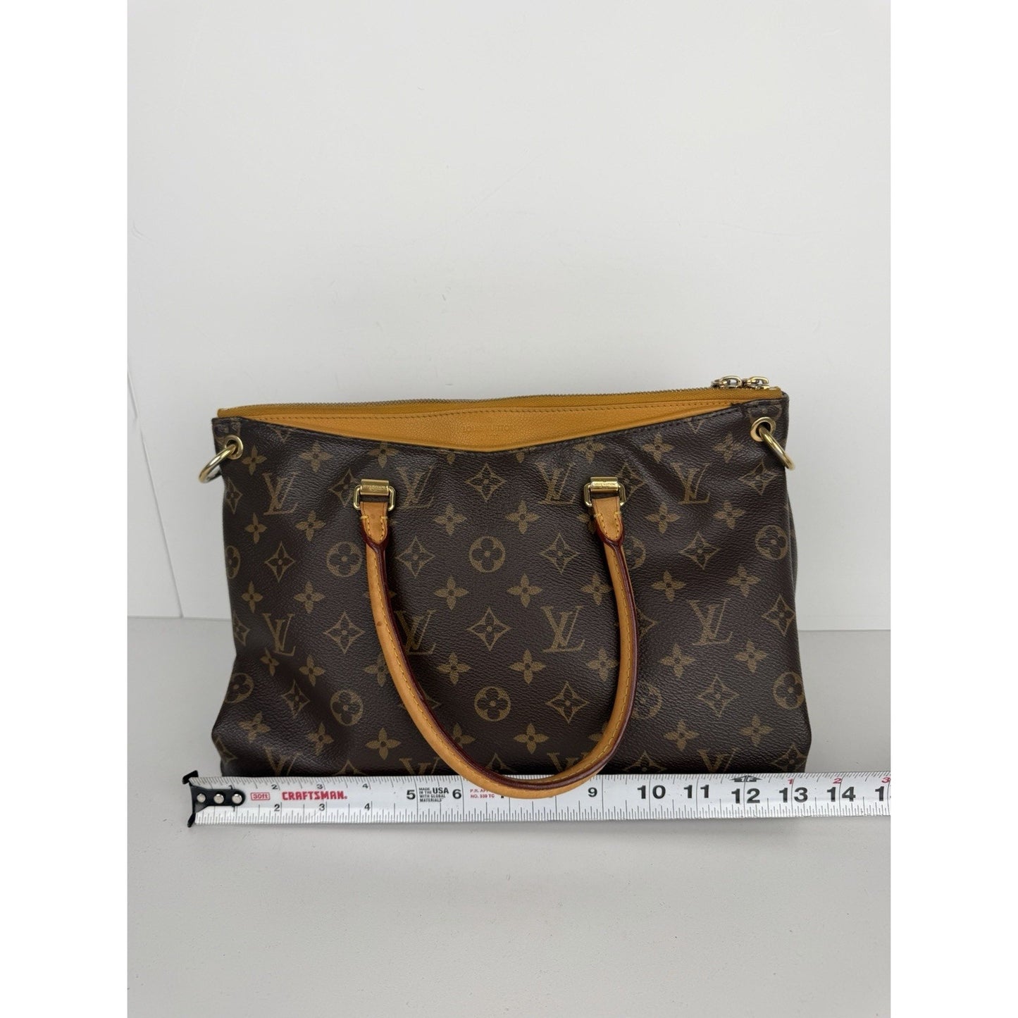 Louis Vuitton Pallas Top Handle Bag MM in LV Monogram Coated Canvas 2014 S-20
