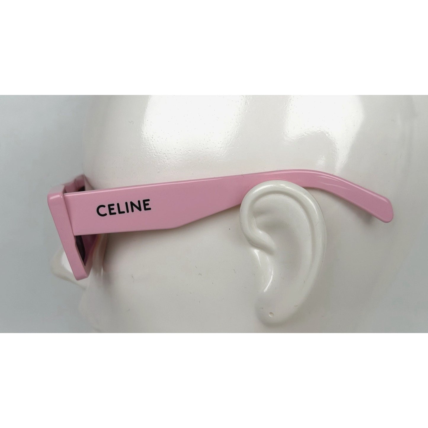 Celine Monochroms Rectangular Sunglasses in Glossy Pink Acetate Frame