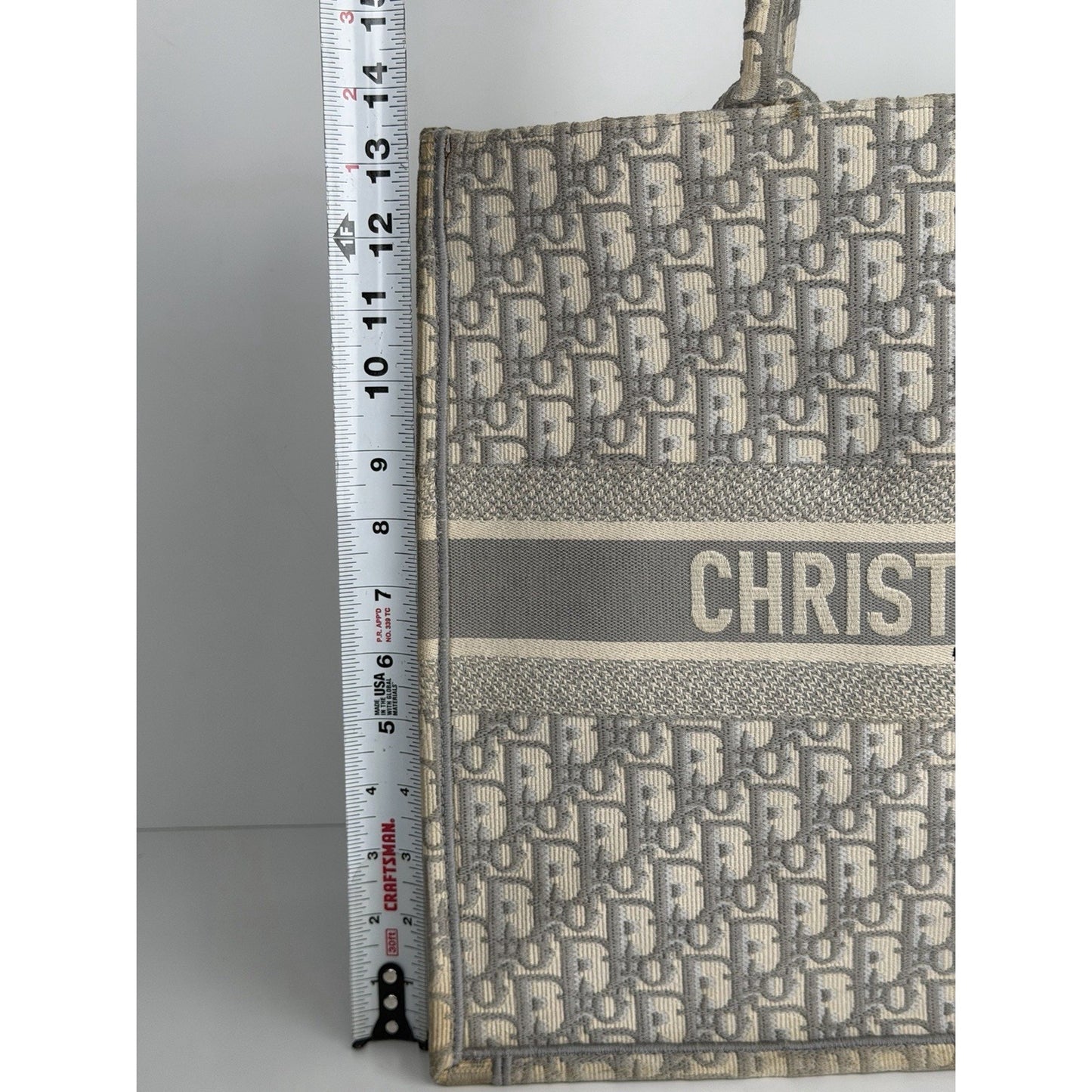 Christian Dior Book Tote Large in Grey Embroidered Oblique Canvas 2020 S