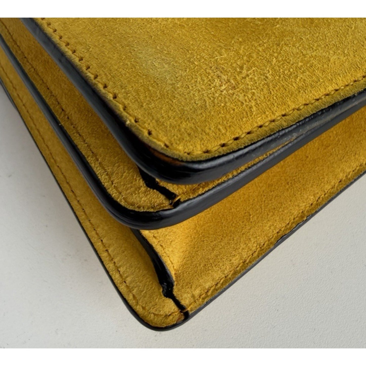 Gucci Small Suede Dionysus Yellow Shoulder Bag S-09