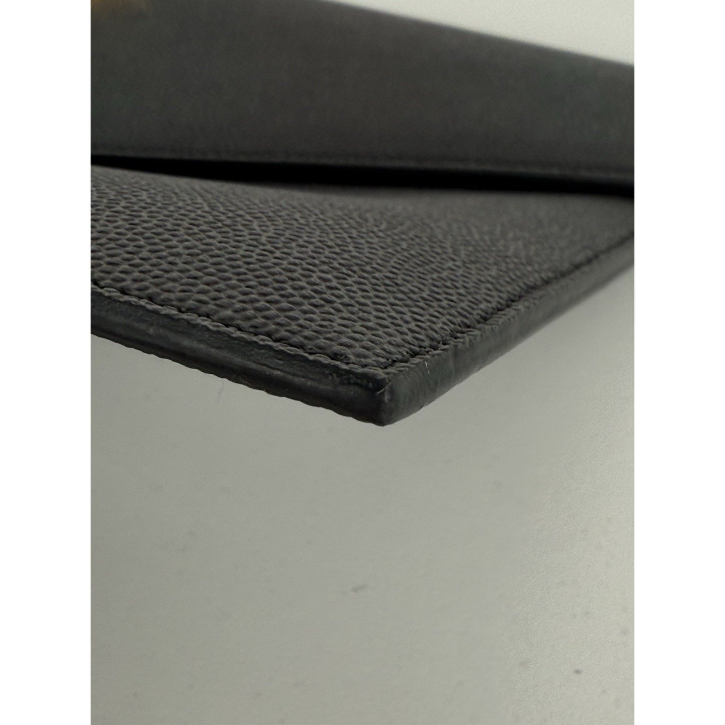 Saint Laurent Grain Black Leather Uptown Pouch