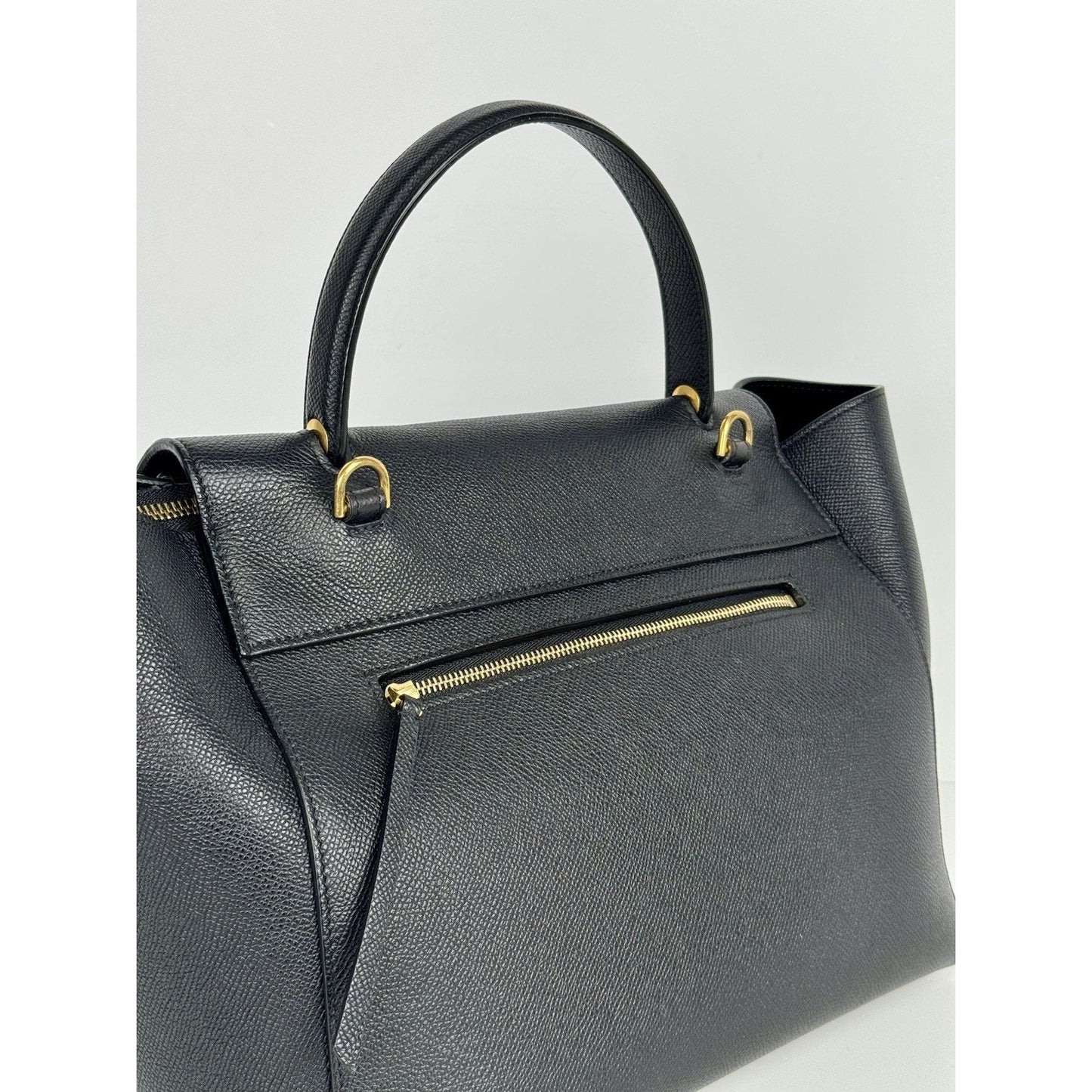 Celine Belt Bag in Black Grained Leather D-6