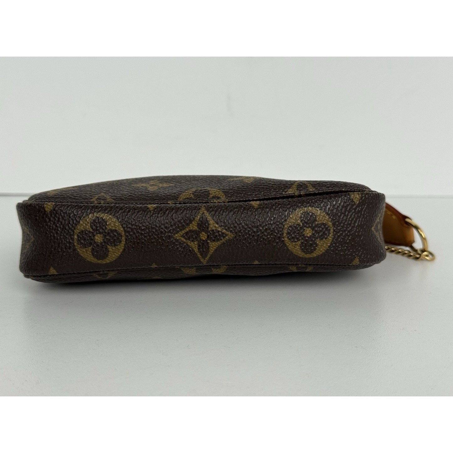 Louis Vuitton Mini Pochette Accessoires Monogram Canvas Brown with Gold Hardware