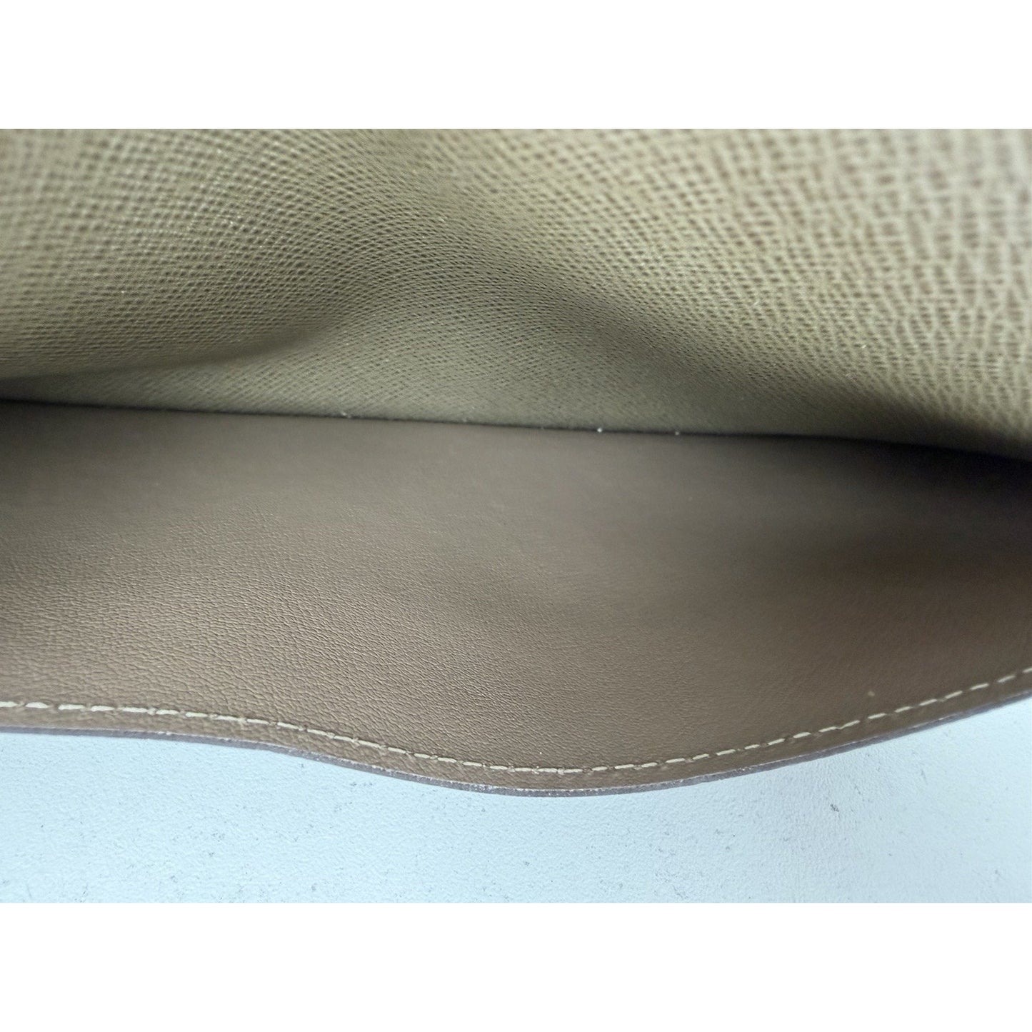 Louis Vuitton Taiga Brazza Long Wallet in Neutral Beige Leather 2013