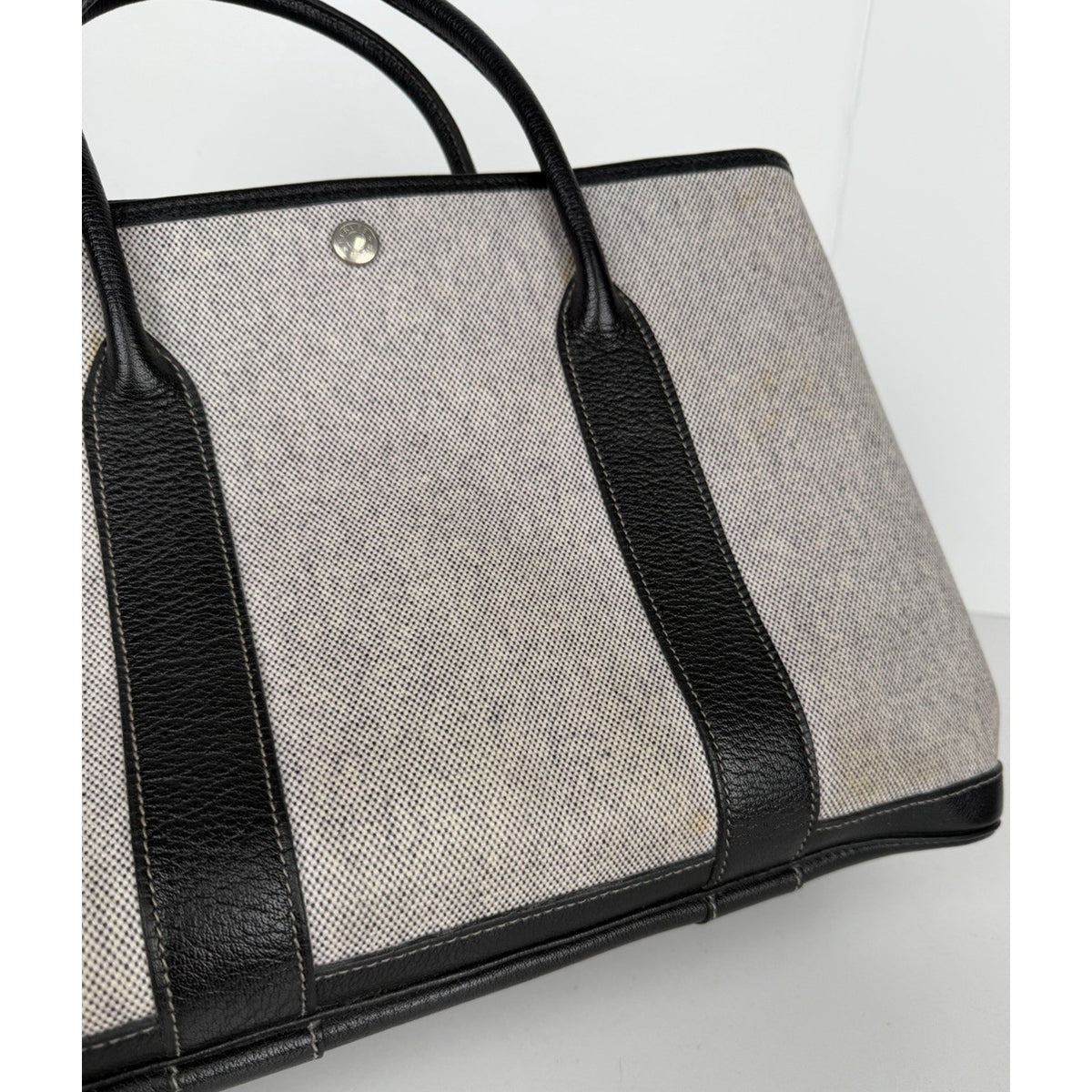 Hermes Toile and Buffalo Leather Garden Party 36 Tote Bag B-9