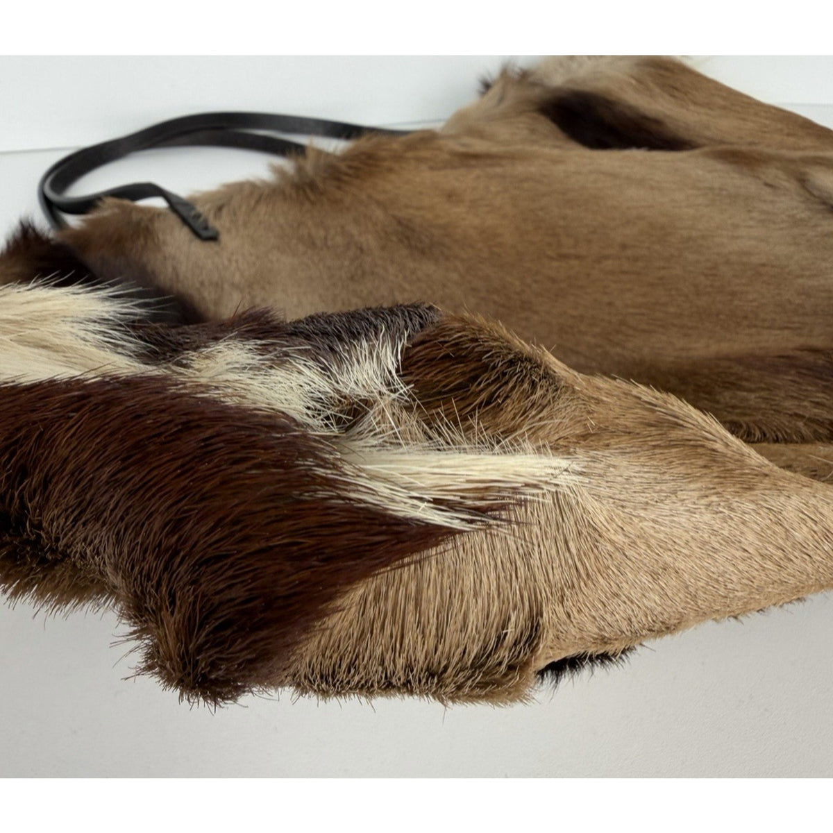 Fendi Brown Gazelle Fur Hair Tote Vintage Bag S-10