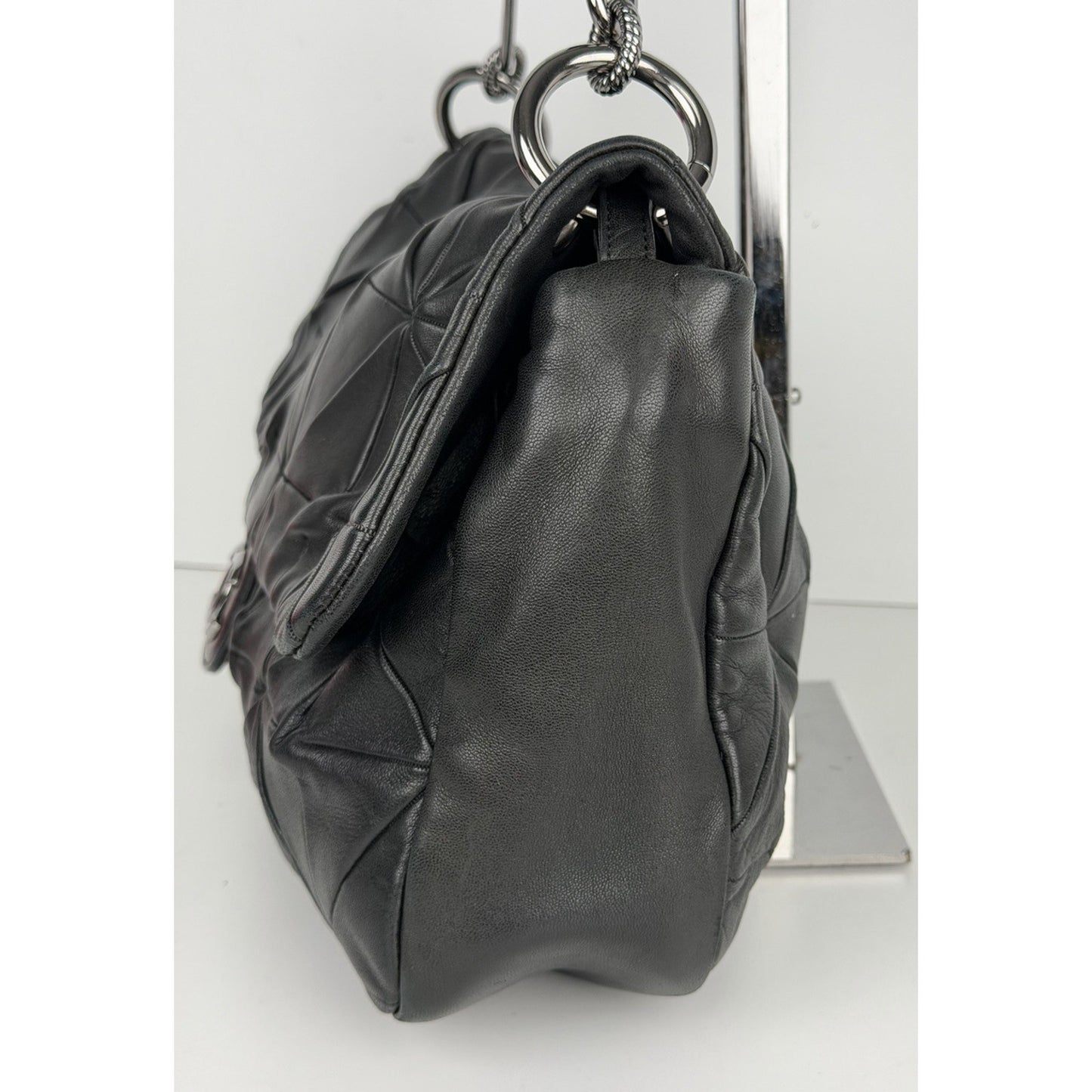 Chanel Quilted Soft Squares Origami Flap Black Shoulder Bag 2008-2009 B3