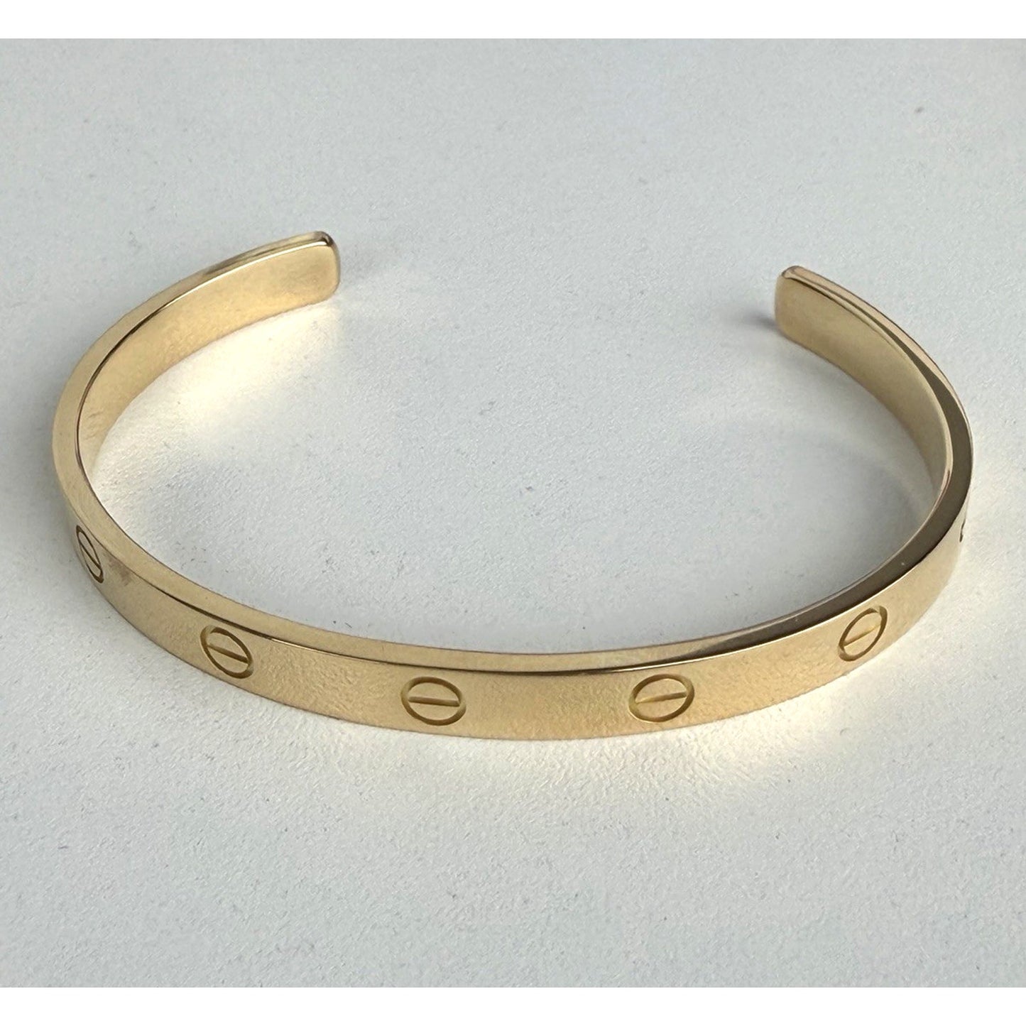 Cartier Love Open Cuff Bracelet in 18k Yellow Gold Size 18