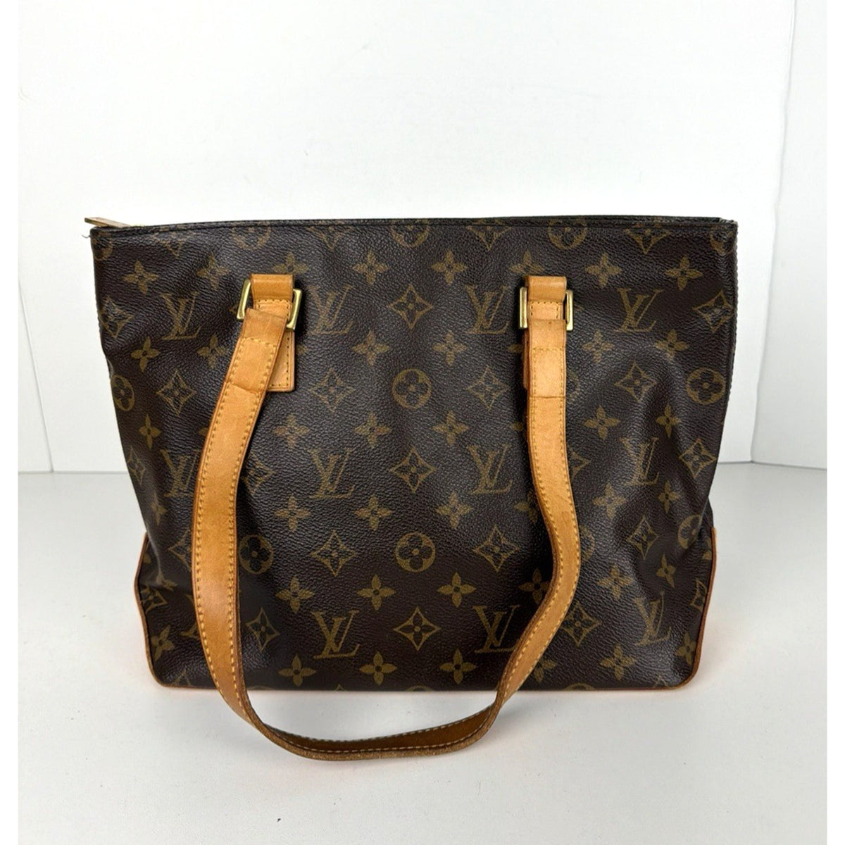 Louis Vuitton Cabas Piano Tote Bag in Brown LV Monogram Coated Canvas 2005 S09