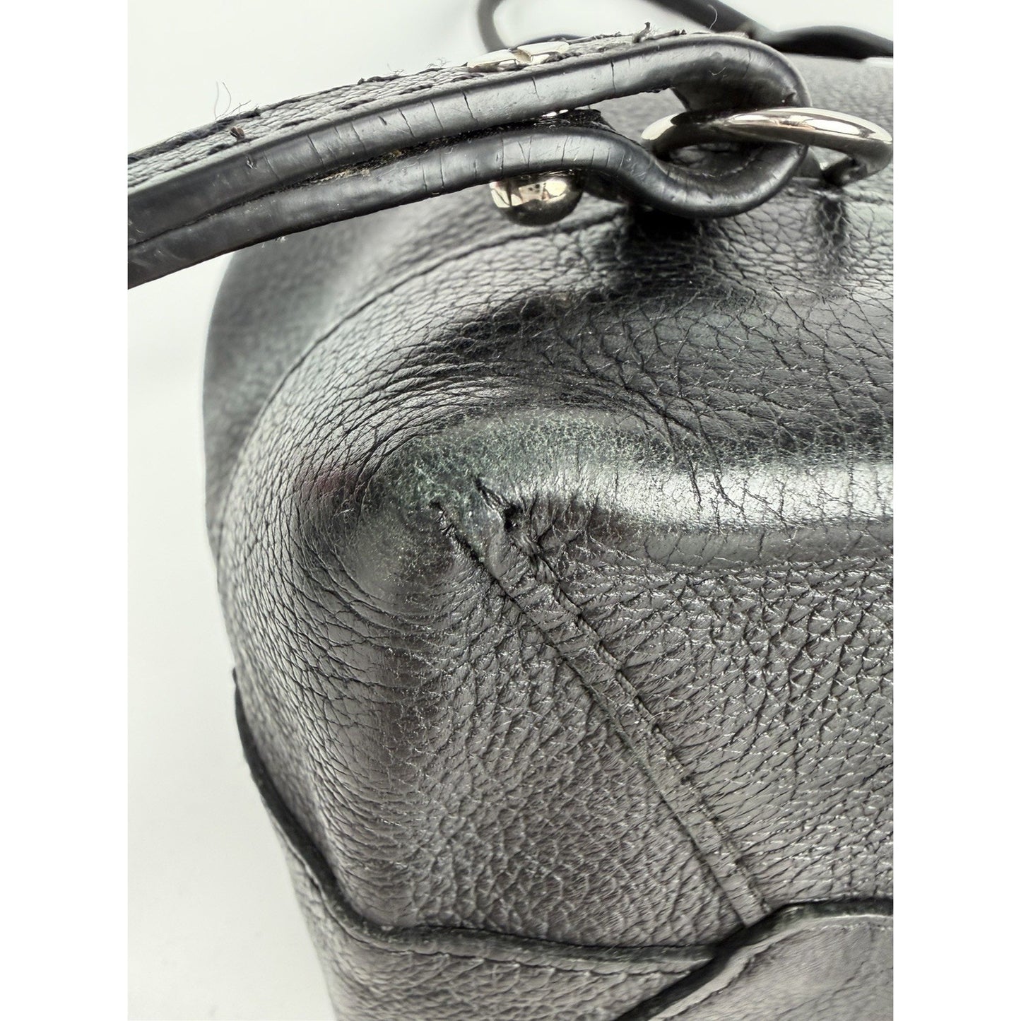 Louis Vuitton Lockme Backpack Black Grained Calfskin Leather Silver-Tone Lock S