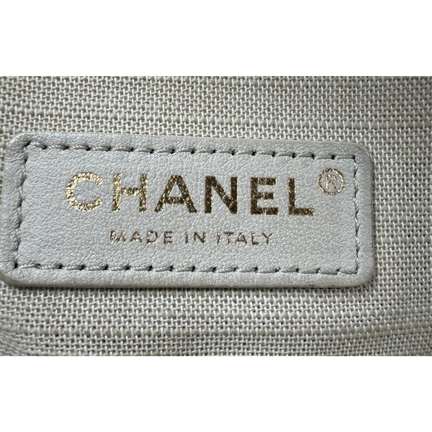 Chanel Deauville Tote Bag Smmall in Black Canvas with Gold-Tone Hardware NFC C4