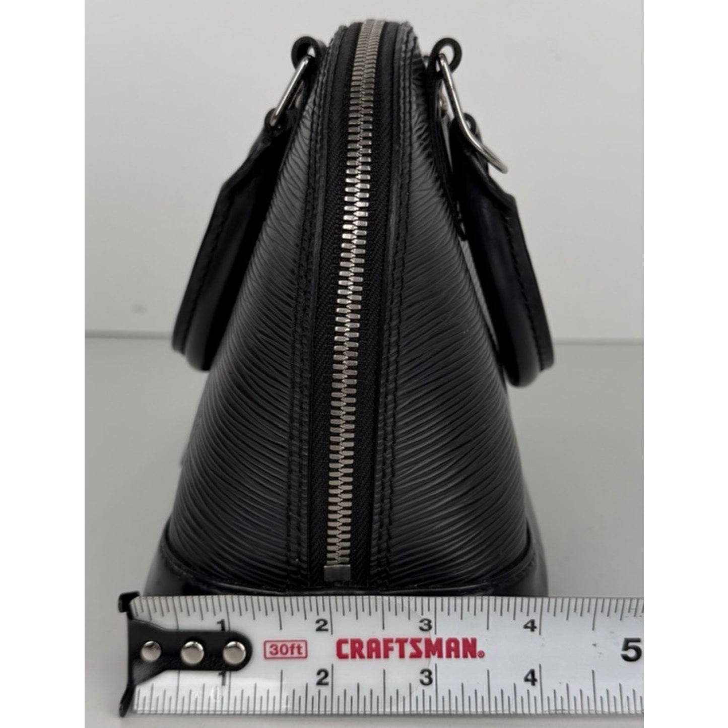 Louis Vuitton Alma BB Bag in Black Textured Epi Leather 2019 S-05