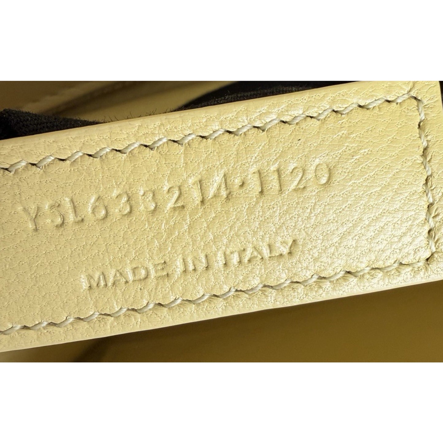 Saint Laurent Le Carre Shoulder Bag in Yellow Leather with Prominent Gold S19
