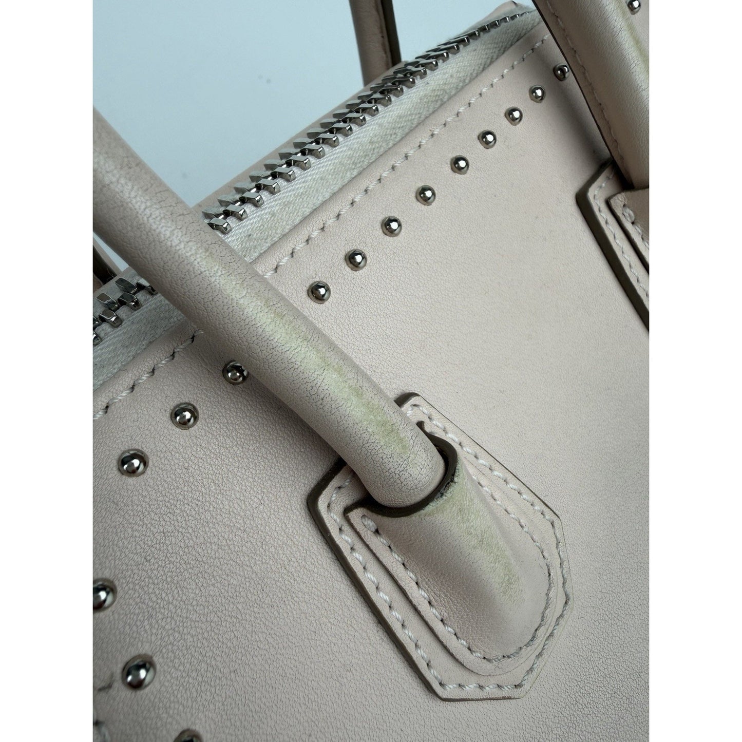 Givenchy Mini Studded Antigona Bag in Nude Pink Color Calfskin Leather S-06