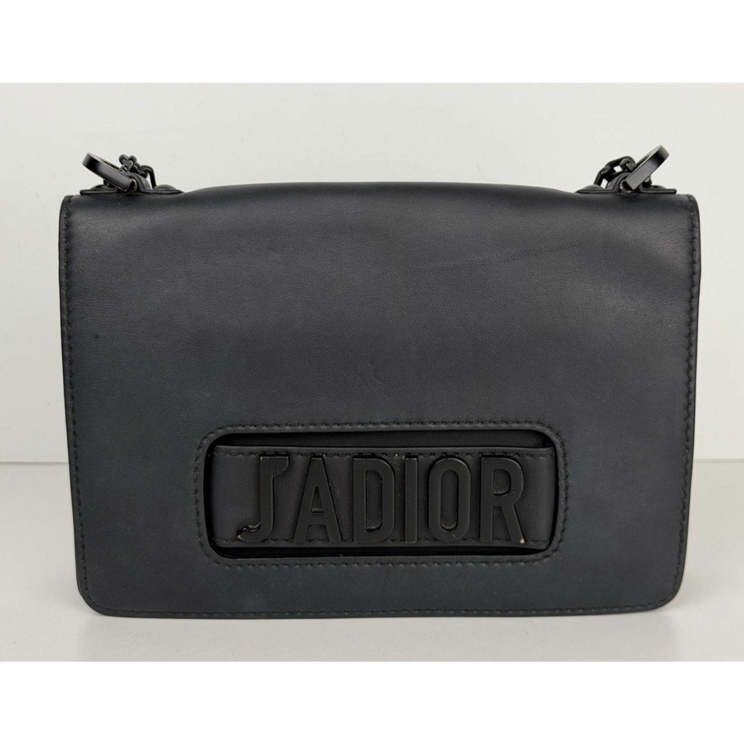 Christian Dior Ultra Matte Calfskin J'Adior Chain Flap Bag in Black