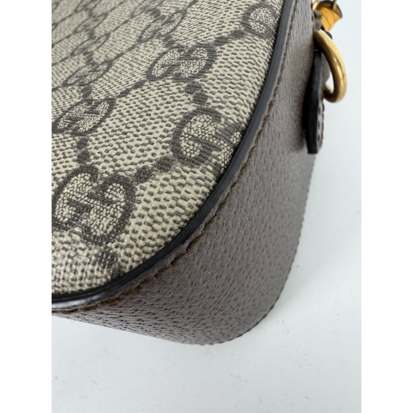 Gucci Neo Vintage GG Supreme Camera Messenger Bag Coated Canvas & Leather Tag S