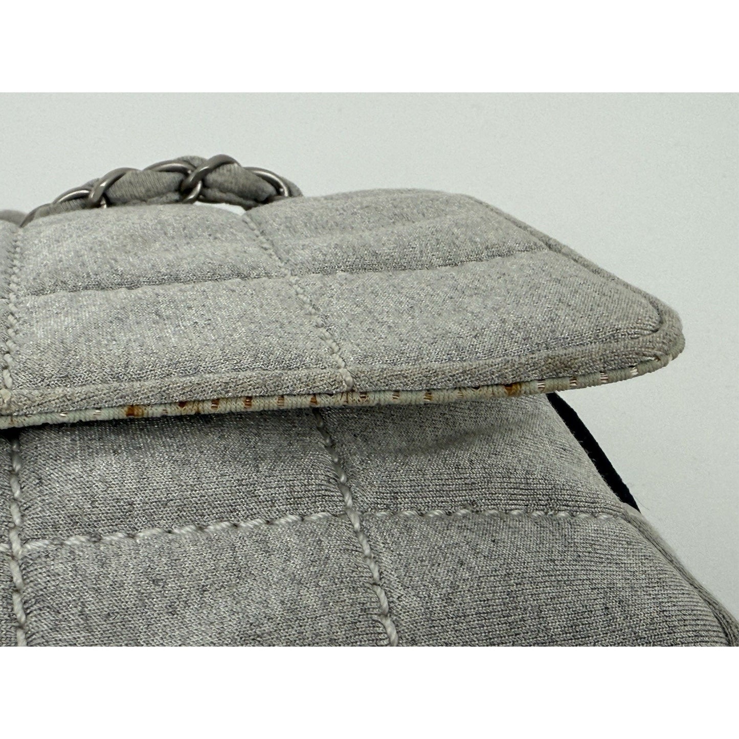 Chanel Sport Line 2006 Quilted Denim Jersey Shoulder Bag